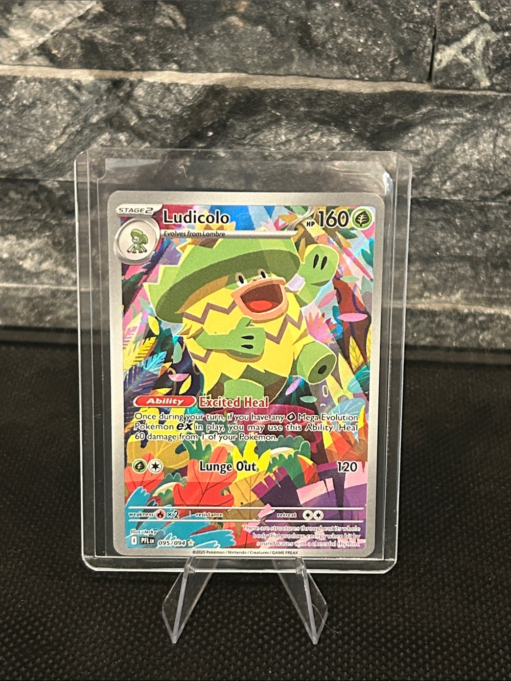 Pokemon Ludicolo 095/094 Illustration Rare Holo Card from Phantasmal Flames 🔥set